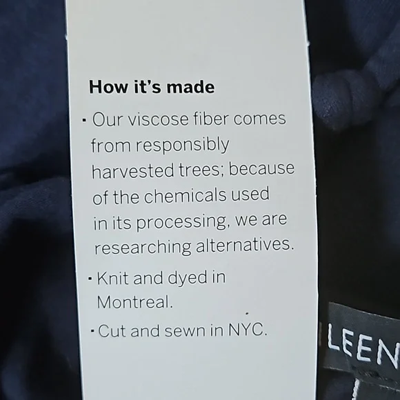 Eileen Fisher indigo scoop neck racer back viscose jersey dress-S - Picture 8 of 11